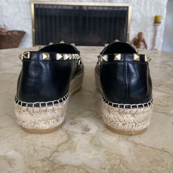 Steve Madden Pauda Platform Espadrilles Gold Tone Studs - Picture 10 of 15